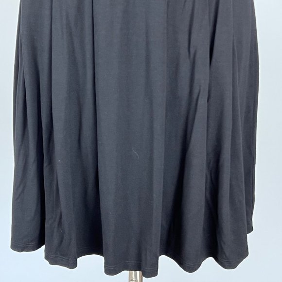 Eileen Fisher Black Pleated Pull On Skirt Stretch Jersey Knit size Small - Picture 5 of 12